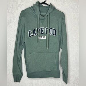 Men’s Authentic Cuffy’s Cape Cod Mass Green Hooded Sweatshirt Beach Preppy